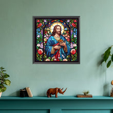 Load image into Gallery viewer, Diamond Painting - Full Round - glass art jesus (30*30CM)
