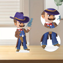 Load image into Gallery viewer, Acrylic Cowboy DIY Diamond Painting Tabletop Ornament Kit for Home Office Decor
