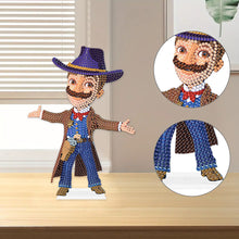 Load image into Gallery viewer, Acrylic Cowboy DIY Diamond Painting Tabletop Ornament Kit for Home Office Decor
