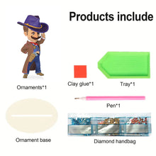 Load image into Gallery viewer, Acrylic Cowboy DIY Diamond Painting Tabletop Ornament Kit for Home Office Decor
