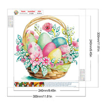 Load image into Gallery viewer, Diamond Painting - Partial Special Shaped - Basket bouquet with Easter eggs (30*30CM)
