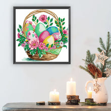 Load image into Gallery viewer, Diamond Painting - Partial Special Shaped - Basket bouquet with Easter eggs (30*30CM)
