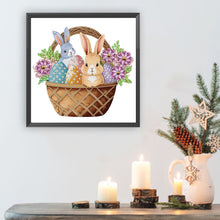 Load image into Gallery viewer, Diamond Painting - Partial Special Shaped - Basket bouquet with Easter eggs (30*30CM)
