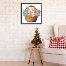 Load image into Gallery viewer, Diamond Painting - Partial Special Shaped - Basket bouquet with Easter eggs (30*30CM)
