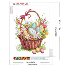 Load image into Gallery viewer, Diamond Painting - Partial Special Shaped - Basket bouquet with Easter eggs (30*40CM)
