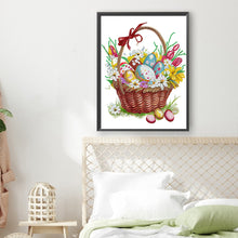 Load image into Gallery viewer, Diamond Painting - Partial Special Shaped - Basket bouquet with Easter eggs (30*40CM)
