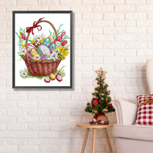 Load image into Gallery viewer, Diamond Painting - Partial Special Shaped - Basket bouquet with Easter eggs (30*40CM)
