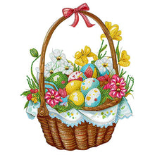 Load image into Gallery viewer, Diamond Painting - Partial Special Shaped - Basket bouquet with Easter eggs (30*40CM)
