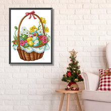 Load image into Gallery viewer, Diamond Painting - Partial Special Shaped - Basket bouquet with Easter eggs (30*40CM)

