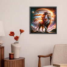 Load image into Gallery viewer, Diamond Painting - Full Round - cosmic starry sky lion (30*30CM)
