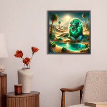 Load image into Gallery viewer, Diamond Painting - Full Round - Lion by the water (30*30CM)
