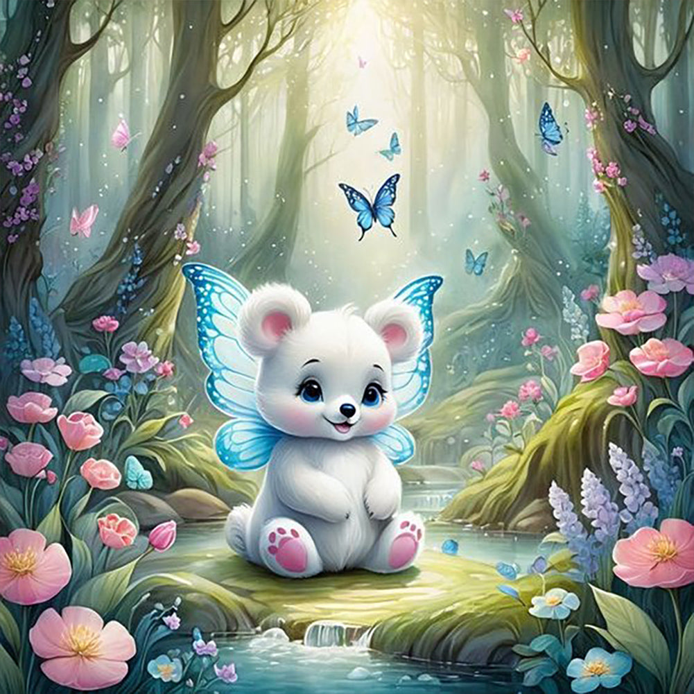 Diamond Painting - Full Round - garden bear (30*30CM)