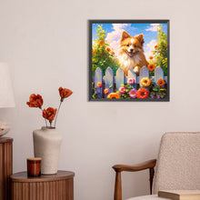 Load image into Gallery viewer, Diamond Painting - Full Round - garden puppy (30*30CM)

