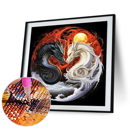 Diamond Painting - Full Round - Tai Chi Yin Yang Feilong (30*30CM)