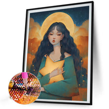 Load image into Gallery viewer, AB Diamond Painting - Full Round - girl hugging stars (40*60CM)
