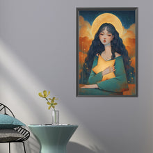 Load image into Gallery viewer, AB Diamond Painting - Full Round - girl hugging stars (40*60CM)
