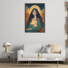 Load image into Gallery viewer, AB Diamond Painting - Full Round - girl hugging stars (40*60CM)
