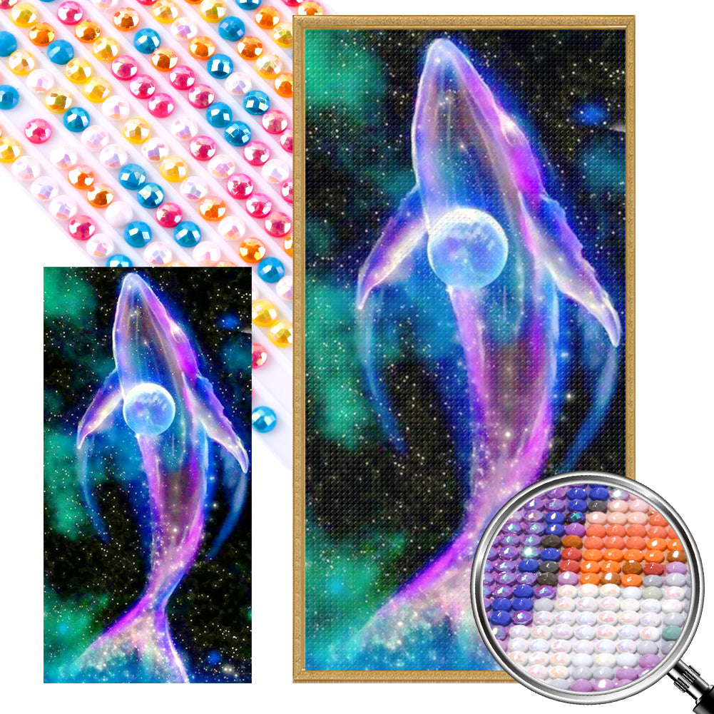 AB Diamond Painting - Full Round - starry sky whale (40*80CM)