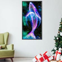 Load image into Gallery viewer, AB Diamond Painting - Full Round - starry sky whale (40*80CM)
