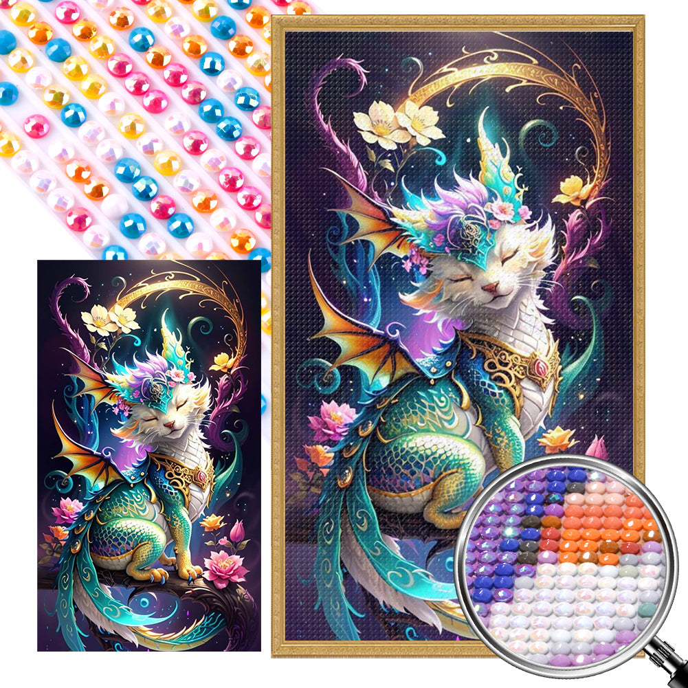 AB Diamond Painting - Full Round - Flower mythical beast (40*70CM)
