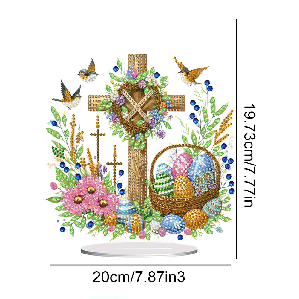 1 Set Easter Diamond Painting Sticker Egg Cross Stitch Picture
