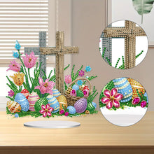 Load image into Gallery viewer, Cross Easter Egg Diamond Painting Tabletop Ornament Kit for Home Office Decor
