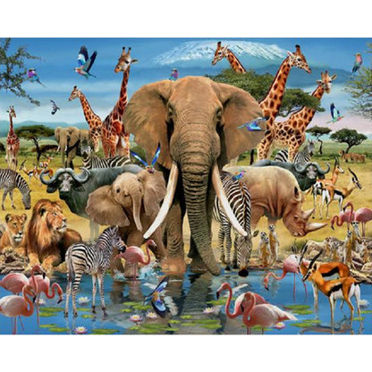 Diamond Painting - Full Square - tropical animals (50*40CM)