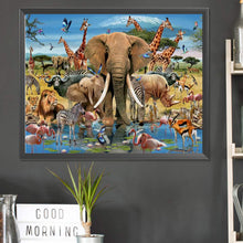 Load image into Gallery viewer, Diamond Painting - Full Square - tropical animals (50*40CM)
