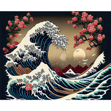 Load image into Gallery viewer, Diamond Painting - Full Square - Ukiyoe waves (50*40CM)
