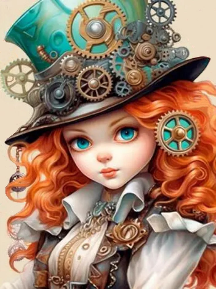 Diamond Painting - Full Round - orange hair girl (40*55CM)