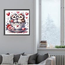 Load image into Gallery viewer, Diamond Painting - Full Round - love flower owl (30*30CM)
