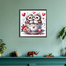 Load image into Gallery viewer, Diamond Painting - Full Round - love flower owl (30*30CM)
