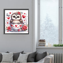 Load image into Gallery viewer, Diamond Painting - Full Round - love flower owl (30*30CM)

