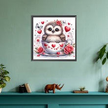 Load image into Gallery viewer, Diamond Painting - Full Round - love flower owl (30*30CM)
