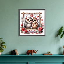 Load image into Gallery viewer, Diamond Painting - Full Round - love flower owl (30*30CM)
