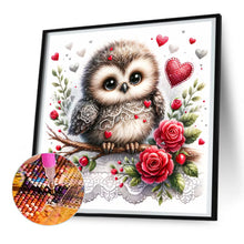 Load image into Gallery viewer, Diamond Painting - Full Round - love flower owl (30*30CM)
