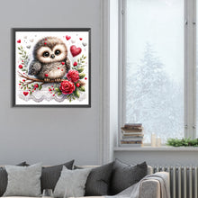 Load image into Gallery viewer, Diamond Painting - Full Round - love flower owl (30*30CM)

