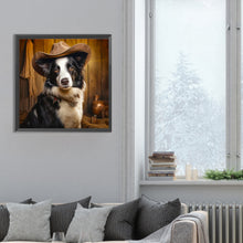 Load image into Gallery viewer, Diamond Painting - Full Round - Desert Cool Cowboy Border Collie (30*30CM)
