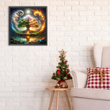Load image into Gallery viewer, Diamond Painting - Full Round - The gorgeous tree of life in the middle of the lake (30*30CM)

