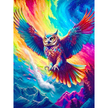 Load image into Gallery viewer, Diamond Painting - Full Round - Soaring colorful owl (30*40CM)
