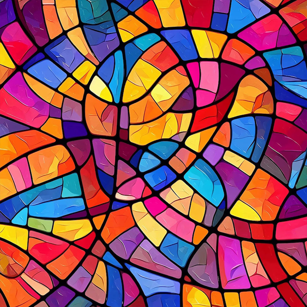 Diamond Painting - Full Round - abstract color blocks (30*30CM)