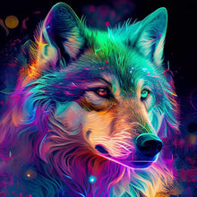 Load image into Gallery viewer, Diamond Painting - Full Round - Colorful wolf head (30*30CM)
