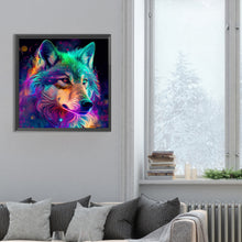 Load image into Gallery viewer, Diamond Painting - Full Round - Colorful wolf head (30*30CM)
