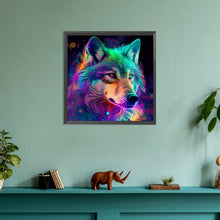 Load image into Gallery viewer, Diamond Painting - Full Round - Colorful wolf head (30*30CM)
