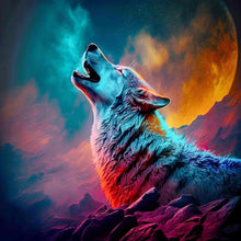 Load image into Gallery viewer, Diamond Painting - Full Round - howling wolf (30*30CM)
