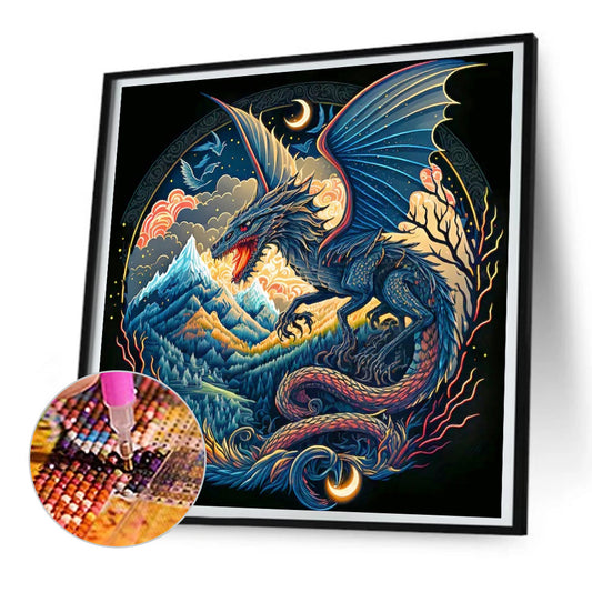 Diamond Painting - Full Round - roaring dragon (30*30CM)
