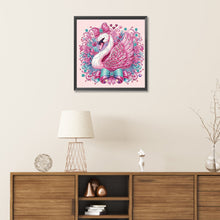 Load image into Gallery viewer, Diamond Painting - Partial Special Shaped - pink swan (30*30CM)
