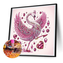 Load image into Gallery viewer, Diamond Painting - Partial Special Shaped - pink swan (30*30CM)
