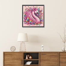 Load image into Gallery viewer, Diamond Painting - Partial Special Shaped - pink swan (30*30CM)

