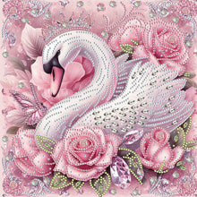 Load image into Gallery viewer, Diamond Painting - Partial Special Shaped - pink swan (30*30CM)
